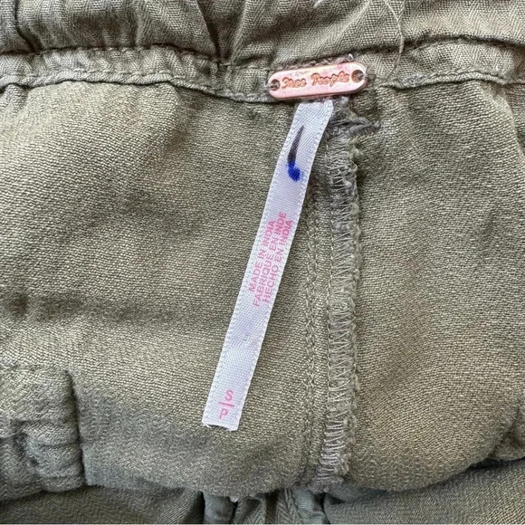 New Free People Tahiti Cargo Pants Utility Low Rise Jeans Dried Herb Green Small - Picture 10 of 13